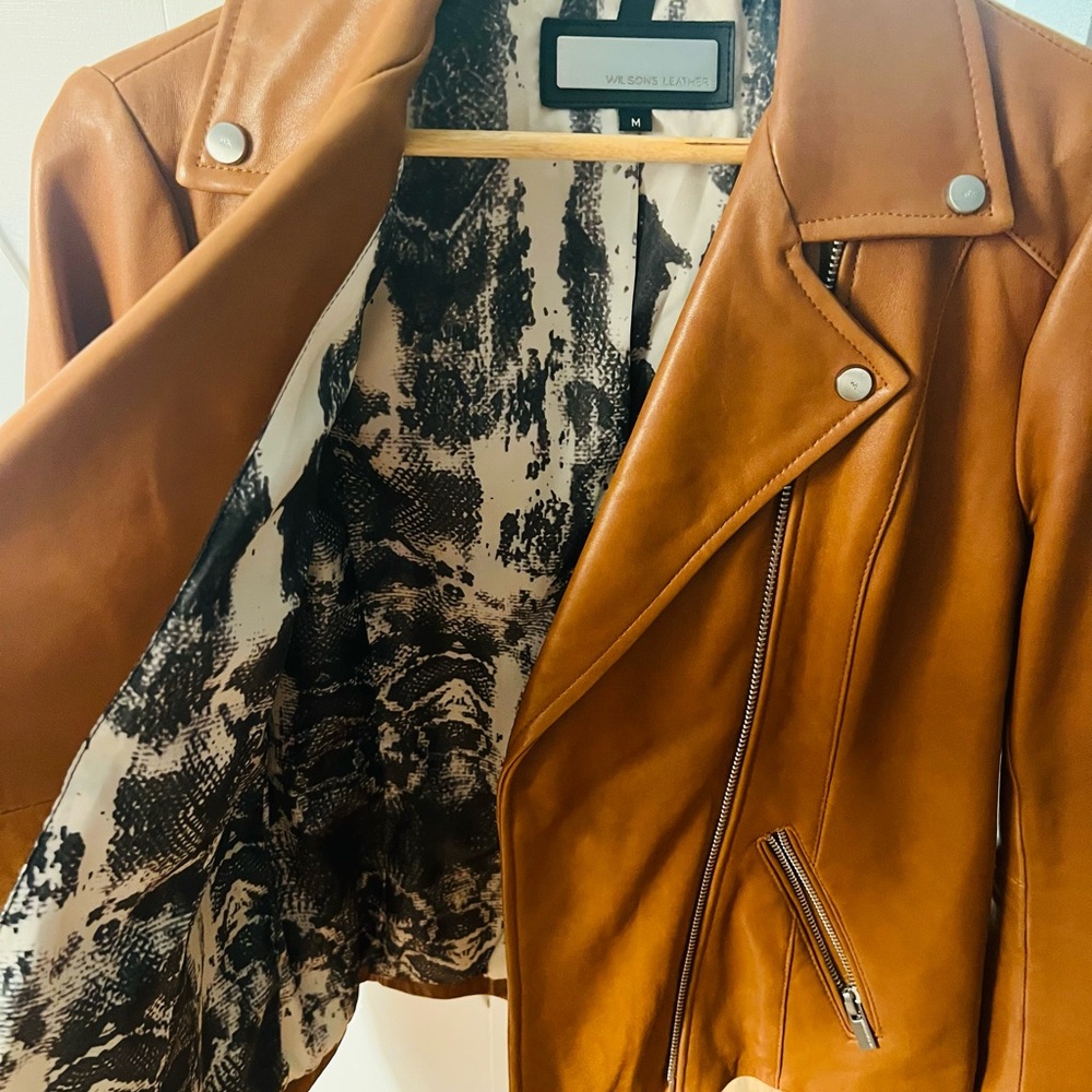 Brown Leather Jacket - Picture 3 of 5
